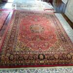 Esfahani Persian Rug Gallery
 ORIGIN: IRAN/ STYLE: MASHHAD / DESIGN: MEDALION
 PILE: WOOL / FOUNDATION: COTTON
 LENGTH FT: 10.01/ WIDTH FT: 6.73/ SQF: 67.30
 LENGTH M: 3.05 / WIDTH M: 2.05/ SQM: 6.25
 APPROX AGE: OVER 20 YEARS NEW/ APPROX KPSI: 150
 INVENT # 1095	

