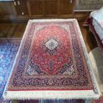 Esfahani Persian Rug Gallery
 ORIGIN: IRAN/ STYLE: KASHAN / DESIGN: MEDALION
 PILE: WOOL / FOUNDATION: COTTON
 LENGTH FT: 7.55/ WIDTH FT: 4.59/ SQF: 34.66
 LENGTH M: 2.30 / WIDTH M: 1.40/ SQM: 3.22
 APPROX AGE: OVER 15 YEARS / APPROX KPSI: 150
 INVENT # 1012	


