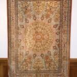 Esfahani Persian Rug Gallery
 ORIGIN: IRAN/ STYLE: QUM / DESIGN: GEOMETRIC
 PILE: SILK / FOUNDATION: SILK
 LENGTH FT: 6.40/ WIDTH FT: 4.40/ SQF: 28.13
 LENGTH M: 1.95 / WIDTH M: 1.34/ SQM: 2.61
 APPROX AGE: OVER 30 YEARS NEW/ APPROX KPSI: 600
 INVENT # 1030	


