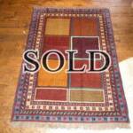 Esfahani Persian Rug Gallery
 ORIGIN: IRAN/ STYLE: GHUCHAN/ DESIGN: TRIBAL
 PILE: WOOL / FOUNDATION: WOOL
 LENGTH FT: 5.71/ WIDTH FT: 4.00/ SQF: 22.85
 LENGTH M: 1.74 / WIDTH M: 1.22 SQM: 2.12
 APPROX AGE: OVER 25 YEARS / APPROX KPSI: 100
 INVENT # 1380	

