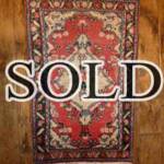Esfahani Persian Rug Gallery
 ORIGIN: IRAN/ STYLE: HAMEDAN/ DESIGN: TRIBAL
 PILE: WOOL / FOUNDATION: COTTON
 LENGTH FT: 2.79/ WIDTH FT: 1.77/ SQF: 4.94
 LENGTH M: 0.85 / WIDTH M: 0.54 SQM: 0.46
APPROX AGE OVER 25 YEARS / APPROX KPSI: 100
 INVENT # 1341	

